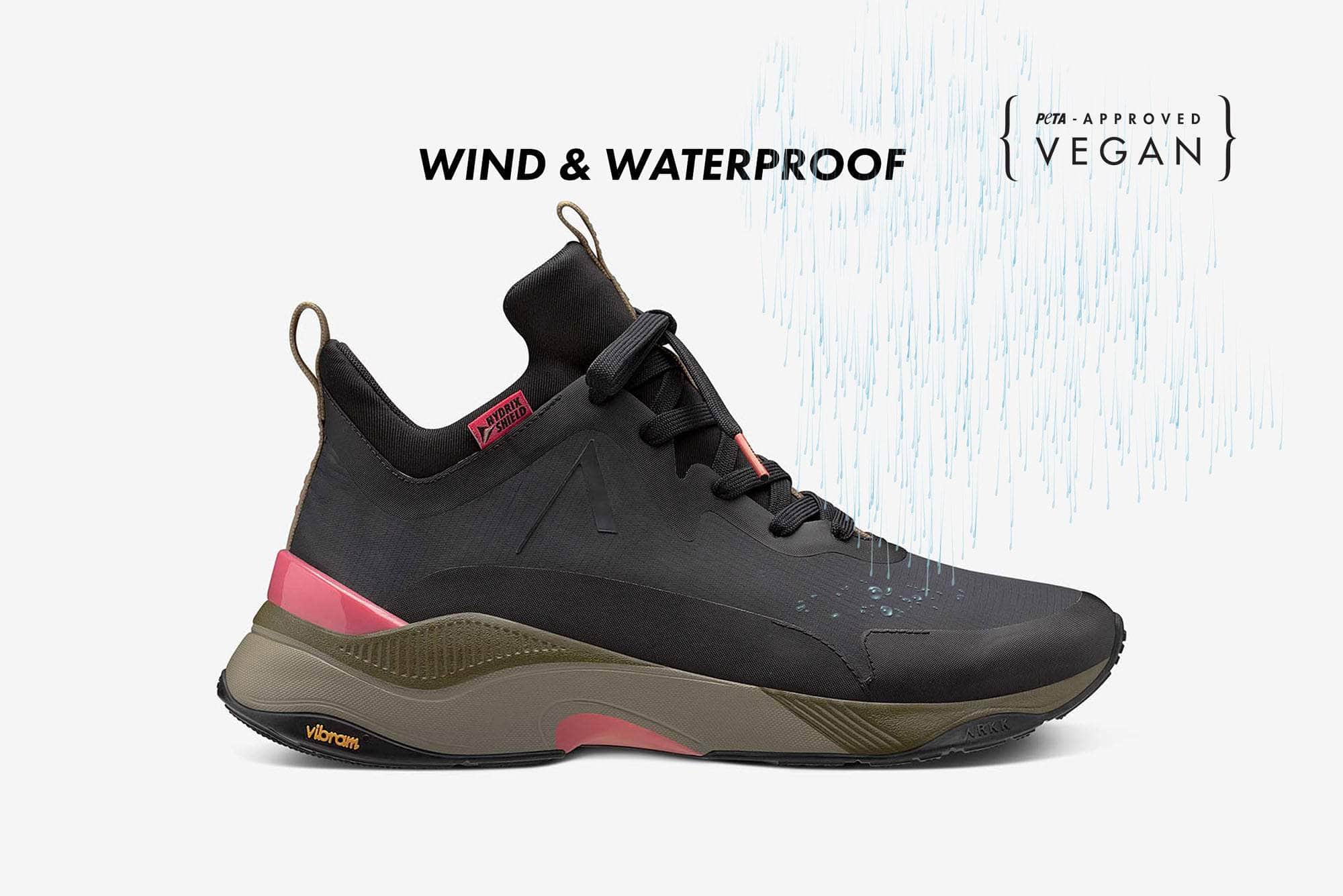 ARKK Collection Stormrydr Nylon HL VULKN Vibram | Black Rich Coral | Men Stormrydr